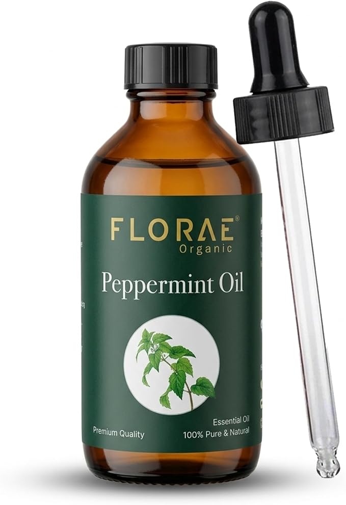 Peppermint Essential Oil 4 Fl Oz 100% Pure and Natural Essential Oil with Dropper for Diffuser Aromatherapy Massage Candle and Soap Making Fragrance (118 Ml)
