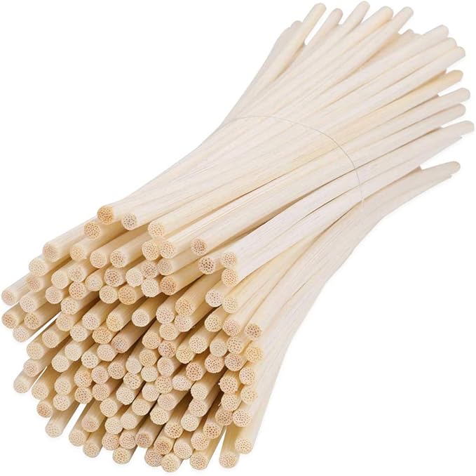 Reed Diffuser Sticks, Set of 80 Wood Rattan Replacement Reed Sticks for Diffuser Oil Bottles, 10 Bundles of 8 (8 inch)
