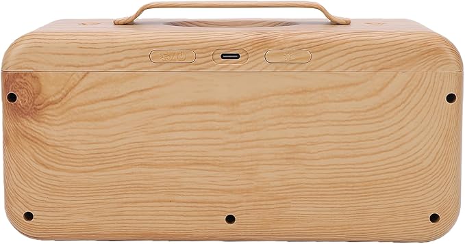 CCYLEZ 600ml Essential Oil Diffuser Humidifier Quiet Cool Mist with Dual Spray Mode, Adjustable Night Light with 3 Color Lighting USB Portable for Home Auto Shut Off (Light Wood Grain)