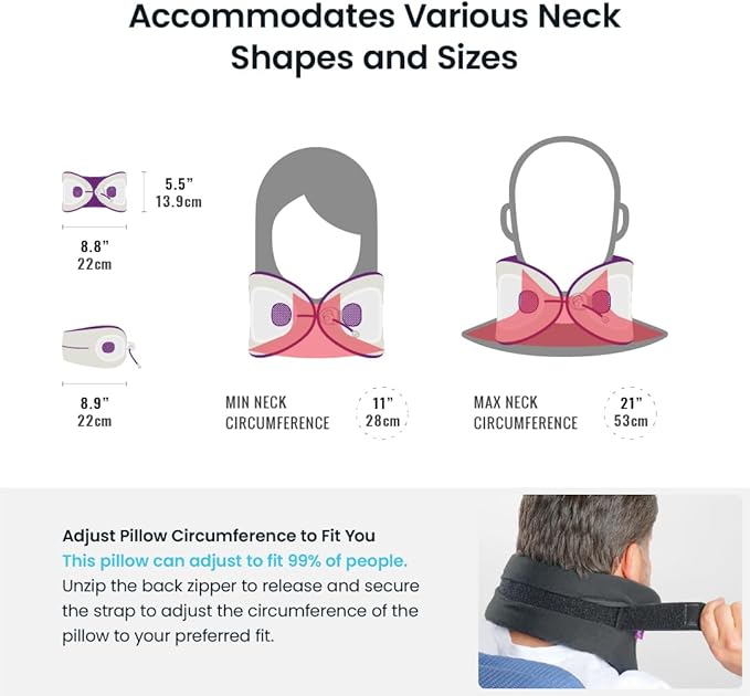 Cabeau Evolution X Travel Essential Neck Pillow - Award Winning Innovative Travel Pillow - The Only Customizable Neck Pillow that Works - Diamond