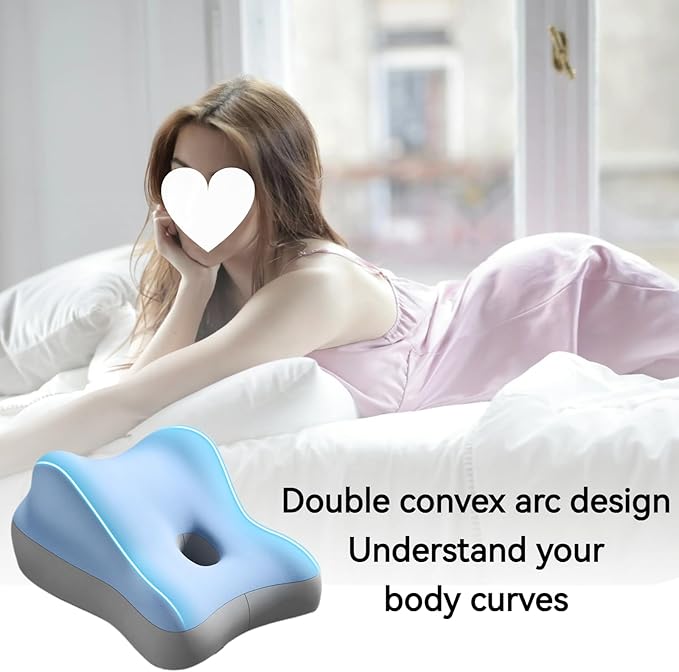 Butt Cushion for Couples Pregnant Women Enhanced Supporting Model Furniture Pillow Support Pillowcase Suitable for Home Use, Ideal for Sitting and Lying, Pillow Modern and Simple Style (Blue)