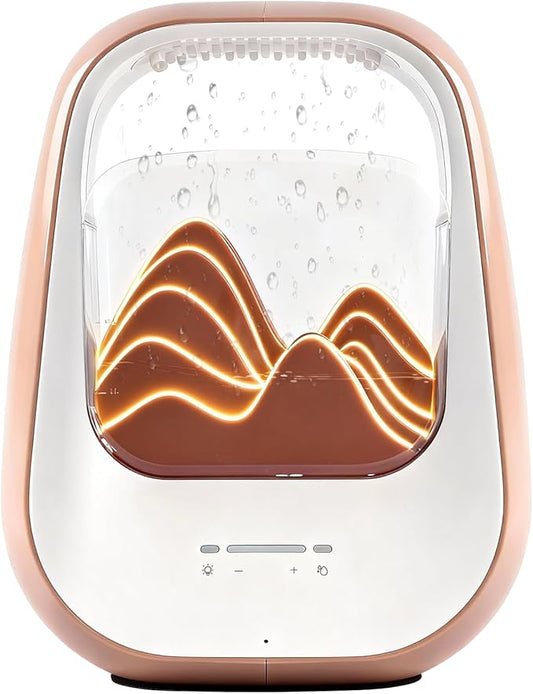 8-in-1 White Noise Sound Machine with Aroma Diffuser, Rain Sound Machine for Sleeping, Stress Relief, White Noise Machine Night Light Timer for Bedroom Office Home Decor, Amber