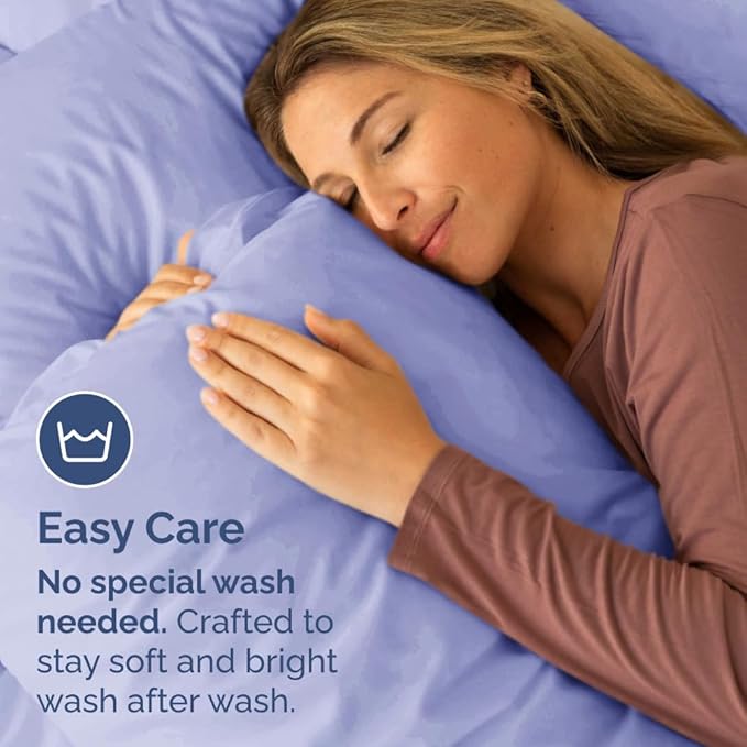 Body Pillowcases Set of 2-20x54 Long Body Pillow Case - Soft Body Pillow Cover for Sleeping & Side Sleepers - Comfy, Wrinkle & Fade Free - Machine Washable w/Envelope Enclosure Lavender