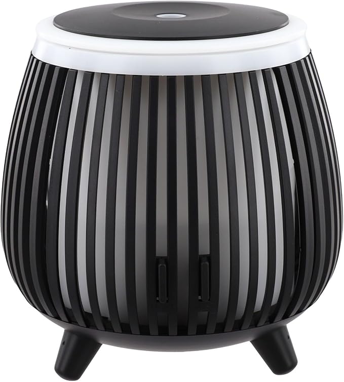 Essential Oil Diffuser and Humidifier with LED Mood Light, Quiet Ultrasonic-Aromatherapy Machine for Home Bedroom Office, Portable Air Freshener with Auto Shut-Off(Black)