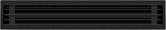 BUILDMART - 22x4 Modern AC Vent Cover - Decorative Black Air Vent - Standard Linear Slot Diffuser - Register Grille for Ceiling, Walls & Floors - Texas Buildmart