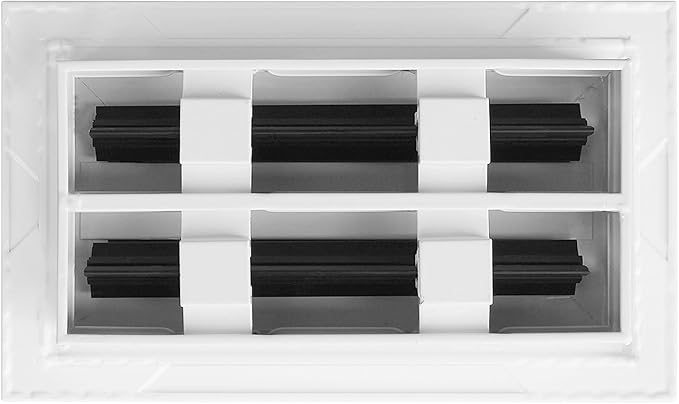 BUILDMART - 8x4 White Modern AC Vent Cover - Decorative Air Vent - Standard Linear Slot Diffuser - Register Grille for Ceiling, Walls & Floors - Texas Buildmart