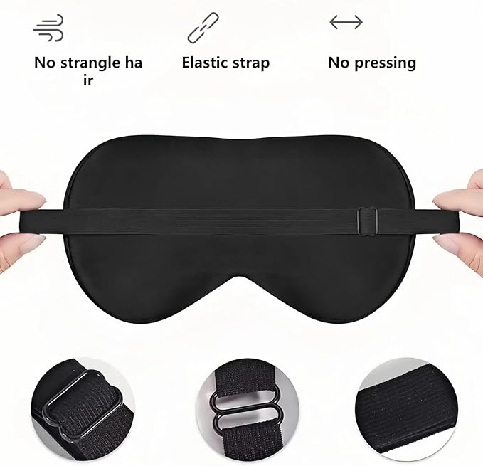 100% Nature Silk Sleep Mask Mulberry Silk Shading Eye Mask, Rock Grey