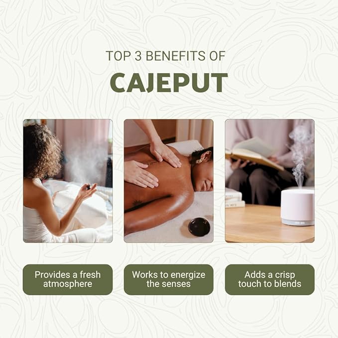 Cajeput Essential Oil (2lbs) - Direct from Central Java, Indonesia - Essential Oils for Diffusers Aromatherapy; Essential Oils for Body; Massage Oils | 100% Pure Therapeutic Grade