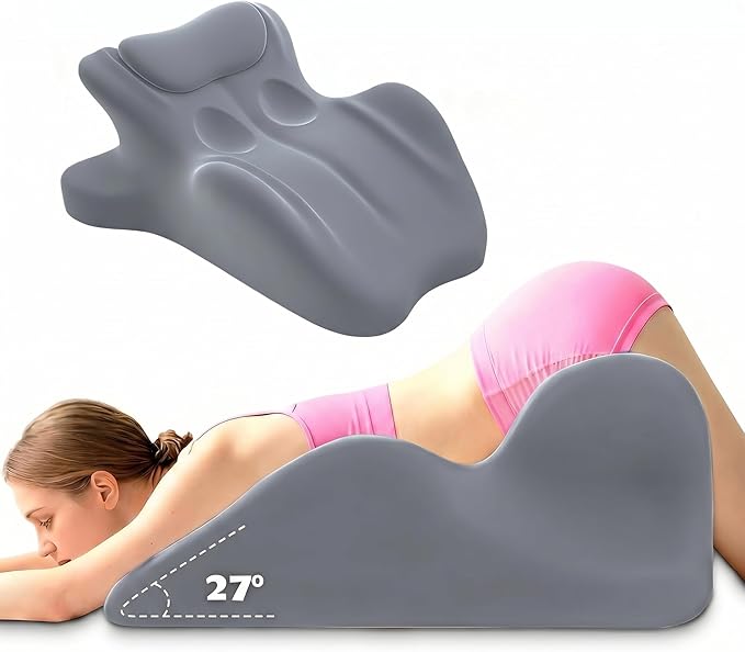 Sleeping Pillow on the Bed, Multifunctional Prone Position Prone Pillow, Prone Sleeping, Prone Playing with Mobile Phones, Reading Tools, and Fun Pillows (Grey)