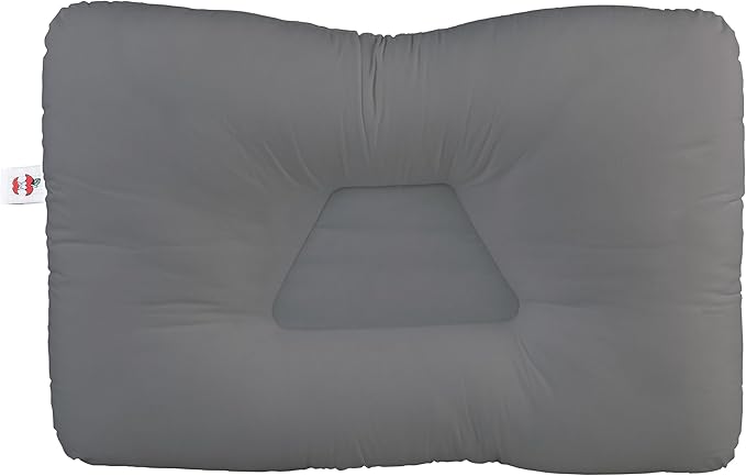 Core Products Tri-Core Cervical Support Pillow – Gentle (Medium Firmness) Orthopedic Neck Pillow for Pain Relief, Back and Side Sleepers – Ergonomic Contour Pillow – Assembled in USA, Midsize, Gray