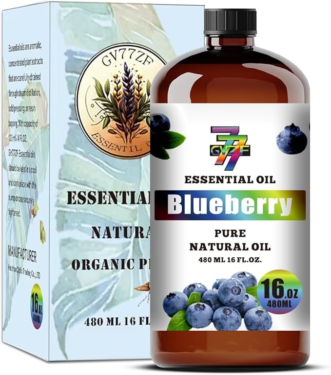 Blueberry Essential Oil - Blueberry Oils for Diffusers, Humidifiers, DIY Candles, Soap, Cleaning, Home, Office, Yoga, Massage, Gifts - 16 fl oz (480 ml) - GV77ZF