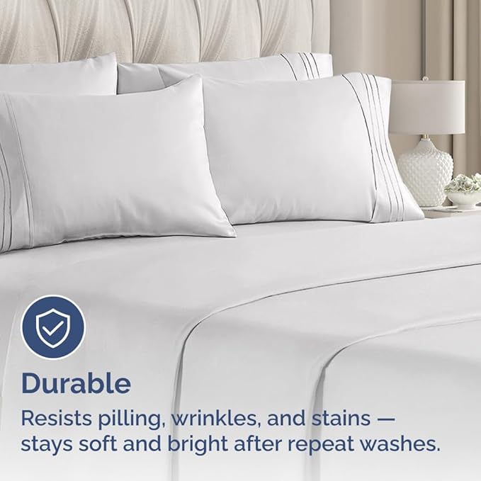 Standard Pillow Cases Set of 6 - Ultra Soft Hotel Quality Pillowcase Covers - Comfy & Wrinkle Free - Shrink, Stain and Fade Resistant - Machine Washable Pillow Protectors - 6 Piece Set - French Grey
