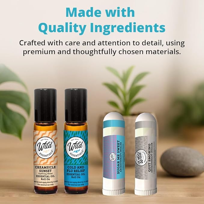 Health Defense Essential Oil 2 Pack – Roll-On & Inhaler – Immune Support Aromatherapy Blend with Cinnamon, Clove Leaf, Eucalyptus, Lemon & Rosemary – Natural Wellness, Breathing & Air Purifying