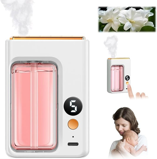 Automatic Aromatherapy Diffuser, Essential Oil Diffusers for Home, Digital Display Version of Aroma Diffuser, Replaceable Scent Diffusers for Home, Essential Oil Diffuser (Gardenia)