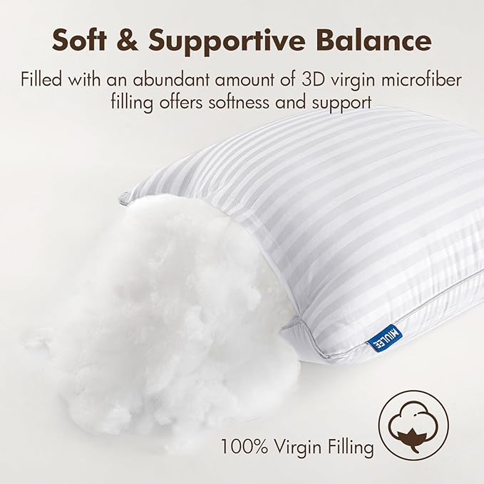 MIULEE 16x16 Pillow Inserts, Firm and Fluffy Decorative Throw Pillows for Couch Sofa Bed, Down Alternative with 100% Cotton Cover Pack of 4