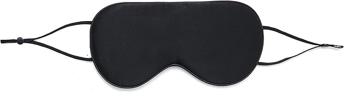 Sleep Mask for Women Men, Mulberry Silk Eye mask for Sleeping, Unique Adjustable Ear-Hanging Strap, Large Size