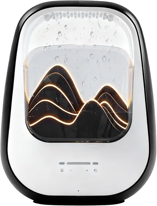 8-in-1 White Noise Sound Machine with Aroma Diffuser, Rain Sound Machine for Sleeping, Stress Relief, White Noise Machine Night Light Timer for Bedroom Office Home Decor, Black