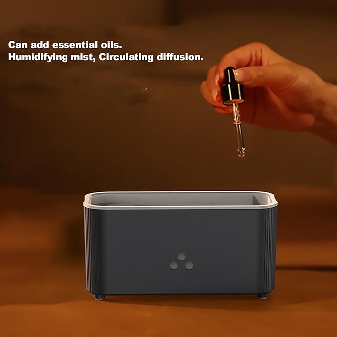 Essential Oil Diffuser with 160ml Tank, 8 Hour LED Night Light, 35dB Quiet Auto Shut Off Humidifier for Bedroom, Home, Office, Yoga (Black)