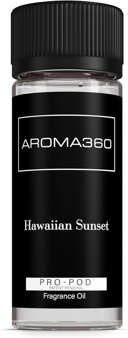 Aroma360 - Hawaiian Sunset Pro Pod Fragrance Oil Blend | Hotel Inspired Luxury Essential Oil Diffuser | Aromatherapy Scent Diffuser Oil | Mango, Coconut and Vanilla 1.7 fl oz, 50 mL