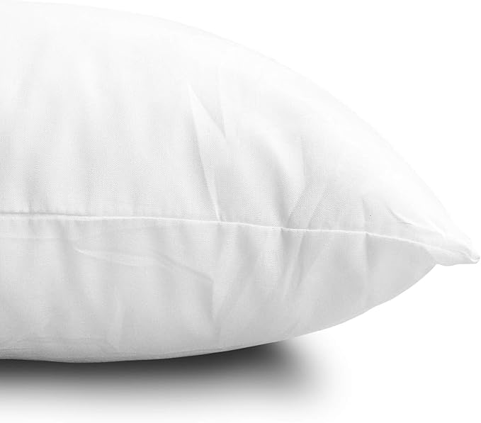 Edow Throw Pillow Insert, Lightweight Soft Polyester Down Alternative Decorative Pillow, Sham Stuffer, Machine Washable. (White, 26x26), 1 Count (Pack of 1)