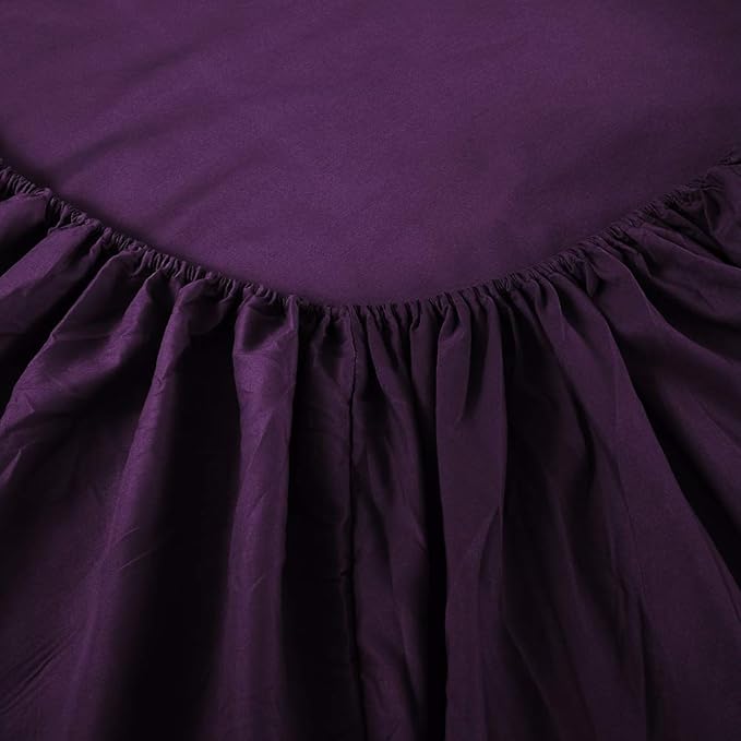Sfoothome Purple Queen Sheets Set - Hotel Luxury 4-Piece Bed Set, Extra Deep Pocket, 1800 Series Bedding Set, Wrinkle & Fade Resistant, Sheet & Pillow Case Set (Queen, Purple)