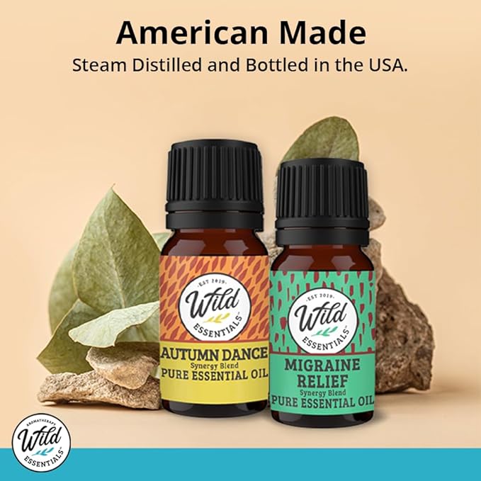 Wild Essentials Escape 100% Pure Essential Oil Synergy Blend 10ml, Therapeutic Grade Daydream Break! Meditative Power Oil, Made in The USA
