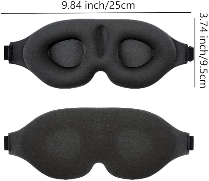 10 Pack Sleep Mask Blackout 3D Sleeping Mask Super Lightweight Soft Mask for Night Sleeping,Office, Travel,Party Games (Black)