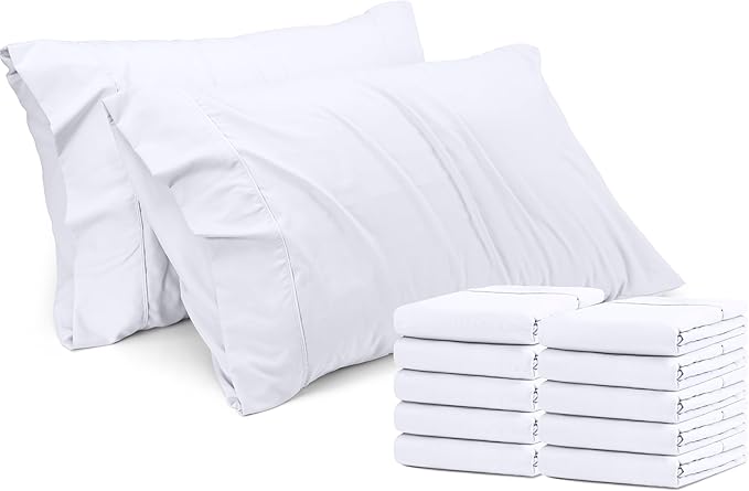 Utopia Bedding Standard Pillow Cases - 120 Pack - Envelope Closure - Soft Brushed Microfiber Fabric - Pillow Covers 20 X 26 Inches (Standard, White)