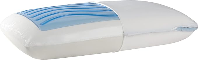 Sealy Dreamlife King Size Memory Foam Cooling Pillow with SealyChill Cooling Gel, Removable Machine-Washable Cover, Made in the USA, White