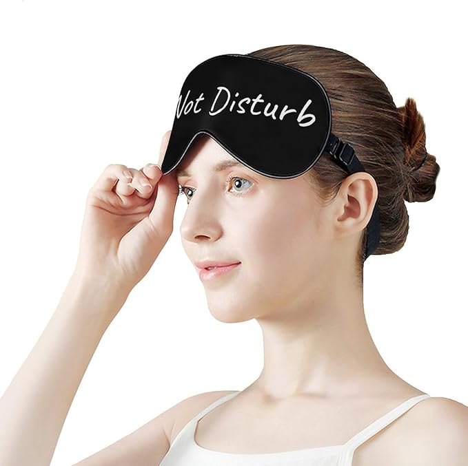 Do Not Disturb Eye Masks for Sleep Adjustable Funny Sleep Mask Soft Blackout Sleeping Eye Mask for Men Women Full Night's Sleep