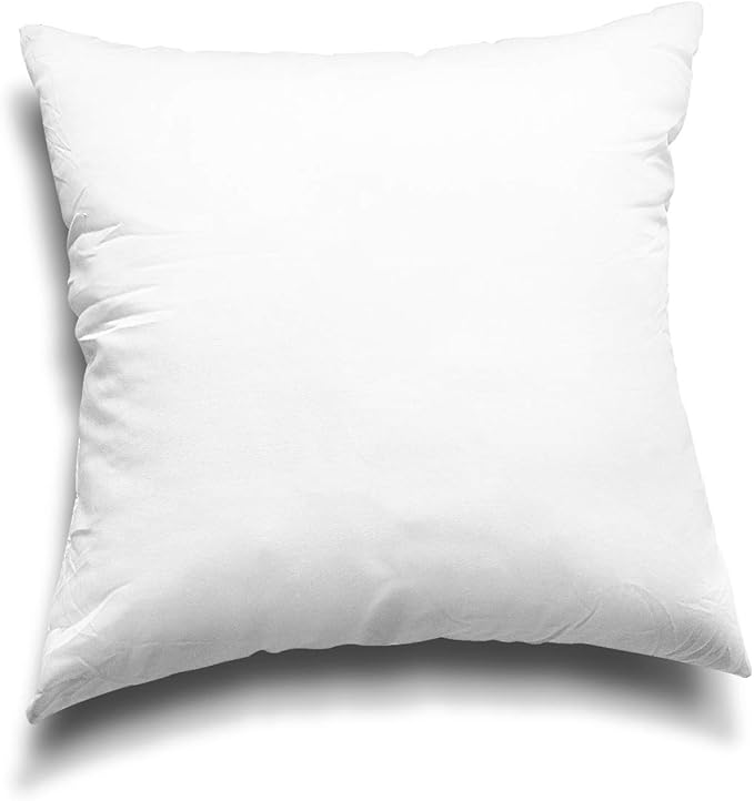 EDOW Throw Pillow Insert, Lightweight Soft Polyester Down Alternative Decorative Pillow, Sham Stuffer, Machine Washable. (White, 16x16)