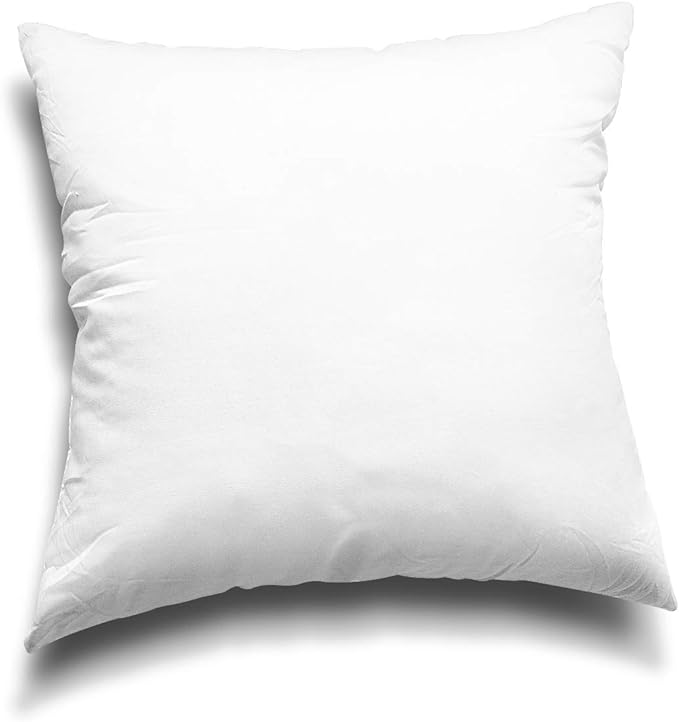 EDOW Throw Pillow Inserts, Set of 4 Lightweight Down Alternative Polyester Pillow, Couch Cushion, Sham Stuffer, Machine Washable. (White, 22x22)