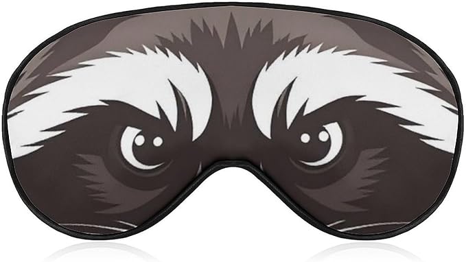 Angry Raccoon Sleep Mask Sleeping Mask Elastic Blackout Sleeping Eye Mask for Full Night's Sleep Travel and Nap
