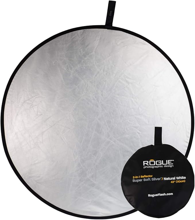 Rogue 2-in-1 Collapsible Reflector - Super Soft Silver / Natural White 43”
