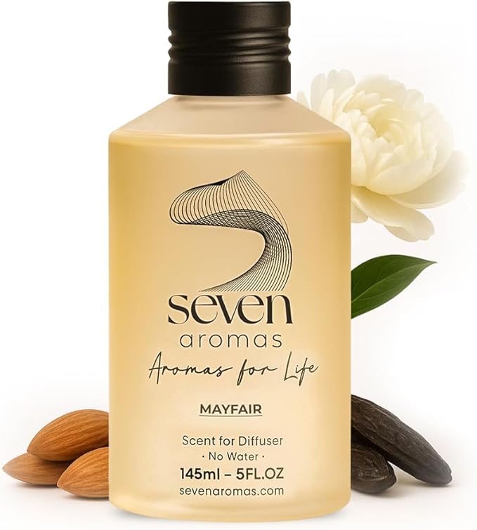 SevenAromas Hotel Scent Diffuser Oil, Luxury Hotel-Inspired Essential Oil for Aromatherapy & HVAC Diffusers – Premium Dropper Bottle - 145 ml 5 FL oz (Mayfair)