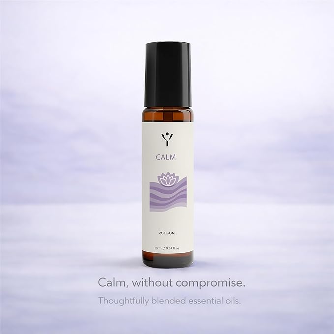 Calm Essential Oil Roll On – Stress Relief Aromatherapy Roller with Lavender, Bergamot & Ylang Ylang – Relax & Unwind Essential Oil Blend – 10 ml