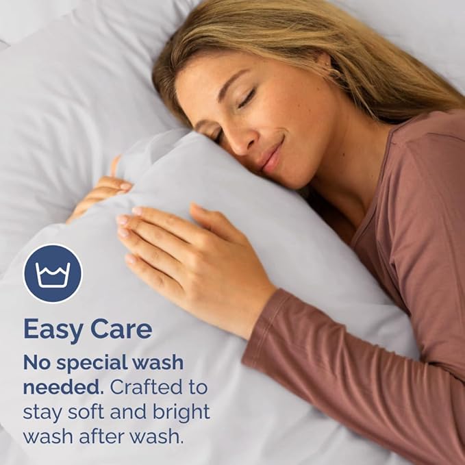 King Standard Pillow Cases Set of 2 - Soft Hotel Quality Pillowcase Covers - Comfy, Cozy & Fade Free - Wrinkle Resistant - Machine Washable Pillow Protectors - 2 Piece Set - King Standard French Grey