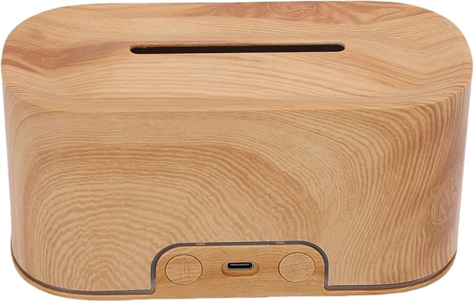 Asixxsix Essential Oil Diffuser, Quiet 35dB Aromatherapy Diffuser, Mystical/Fantasy with 7 Colors Light for Home Office Bedroom (Light Wood Grain)