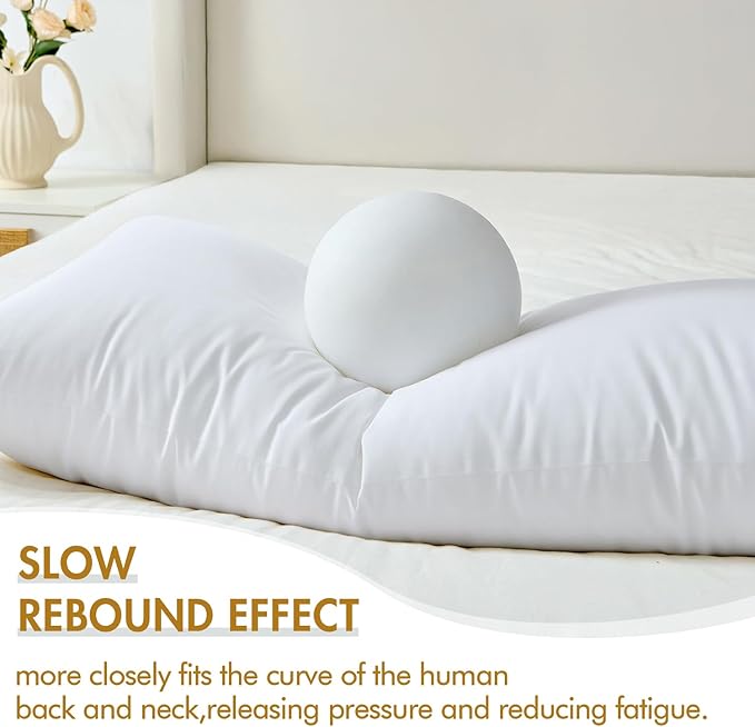 MIULEE 16x20 Synthetic Down Alternative Pillow Insert, Fluffy Soft Throw Pillow for Couch Bed Sofa Plush Luxury Lumbar Support