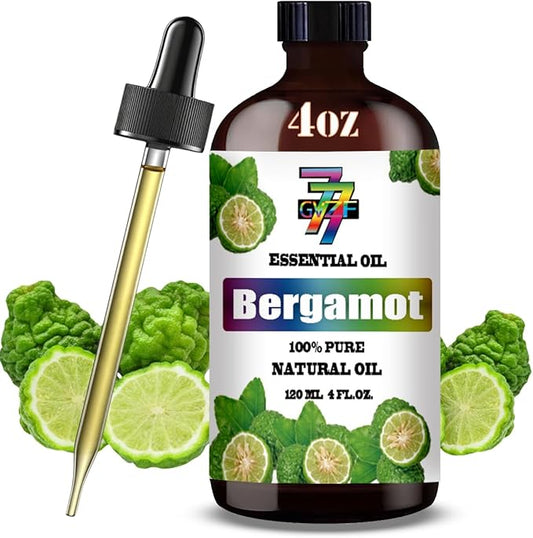 Bergamot Essential Oil - Bergamot Oils for Diffusers, Humidifiers, DIY Candles, Soap, Cleaning, Home, Office, Yoga, Massage, Gifts - 4 fl oz (120 ml) - GV77ZF
