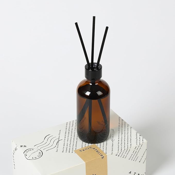 Aroma Reed Diffuser 6.7 Fl.oz Delicate Scent for Home Decor and Air Freshening Reed Scented Diffuser Home Decor Air Freshener for Bathroom Living Room Office (Westin White Tea)