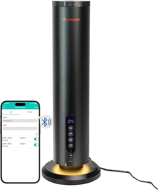 Air Diffuser Bluetooth Waterless Essential Oil Aromatherapy Diffuser with Timer, 1200 Sq Ft Coverage Fit for Home, Office, Bedroom & Spa