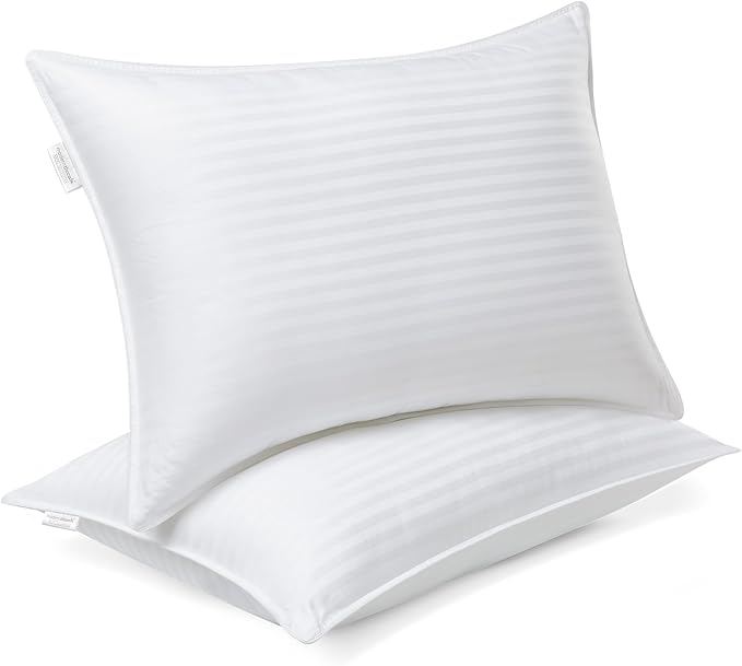 Modern Threads Hotel Collection Cooling Pillows - 2-Pack Standard/Queen Size Down Alternative Gel-Infused Pillows for Ultimate Comfort in Back, Stomach, or Side Sleepers
