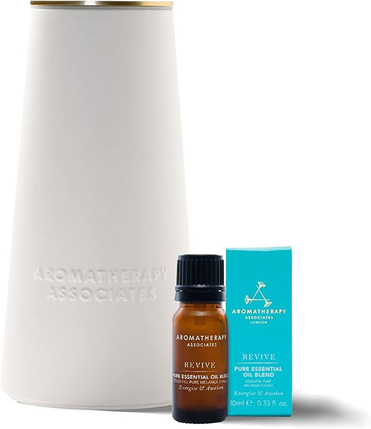 Aromatherapy Associates Atomizer and Revive Essential Oil (.33 fl oz) Collection. Waterless, Portable Essential Oil Diffuser with an Uplifting Blend to Feel Refreshed