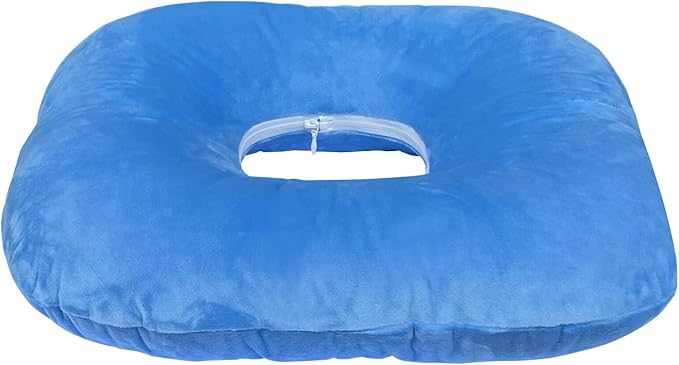 Donut Pillow Hemorrhoid Cushion for Tailbone Pain Relief, Medical Anti-Bedsore Seat Cushion for Pressure Sores, Bedsores, Pregnancy, Disabled & Paralyzed, Butt Pillow with Removable Cover