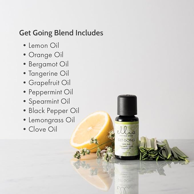 Ellia Diffuser Essential Oil | Get Going Blend| 15ml, 100% Pure, Therapeutic Grade