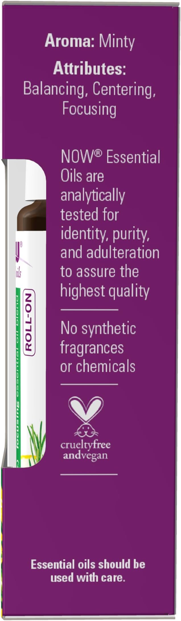 NOW Essential Oils, Mind That Energy Roll On, Non-GMO Project Verified, Focusing Blend, Steam Distilled, Topical Aromatherapy, 10-mL
