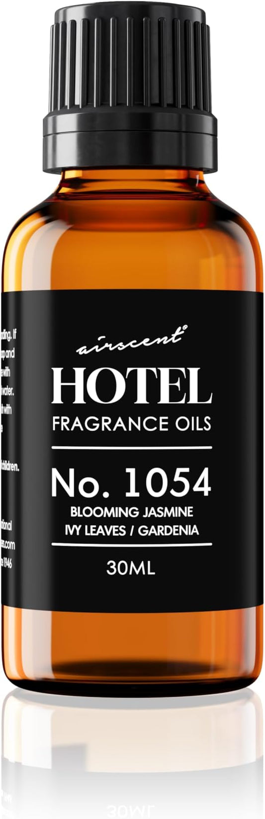 AirScent Essence of Jasmine Hotel Diffuser Oil No. 1054 - Jasmine Ivy Leaves Gardenia - Premium Fragrance Oil for Ultrasonic and Waterless Diffusers and Crafting - 30 mL, 1 fl oz Glass Bottle
