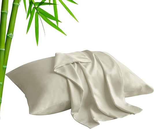 BEDELITE Linen Pillow Cases Queen Size Set of 2, Rayon Derived from Bamboo，Cooling Pillow Cases for Hot Sleepers & Night Sweats, Breathable and Silky Soft Envelope Pillowcases, 20"x30"