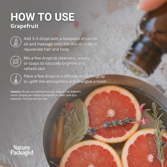 Grapefruit Essential Oil - Direct from Citrusmade in Sicily - Natural Aceite de Pomelo for Skin and Energy - Aromatherapy | 100% Pure Therapeutic Grade (8oz)